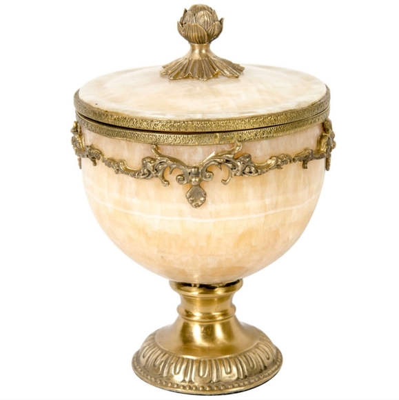 Marble With Bronze Detail Vintage Hand Made - Picture 1 of 8